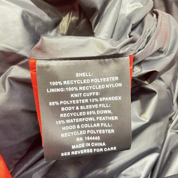 NEW THE RECYCLED PLANET Women's Jacket Lungo Long Size XS Red - Picture 5 of 8